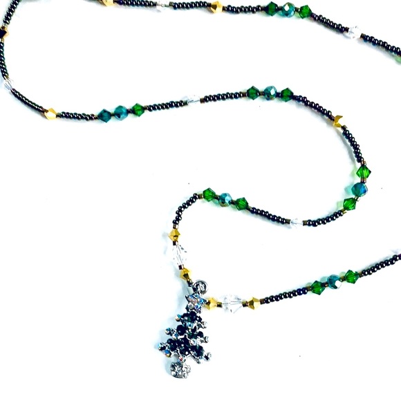 Handmade Oh Christmas Tree Statement Necklace - Picture 6 of 11